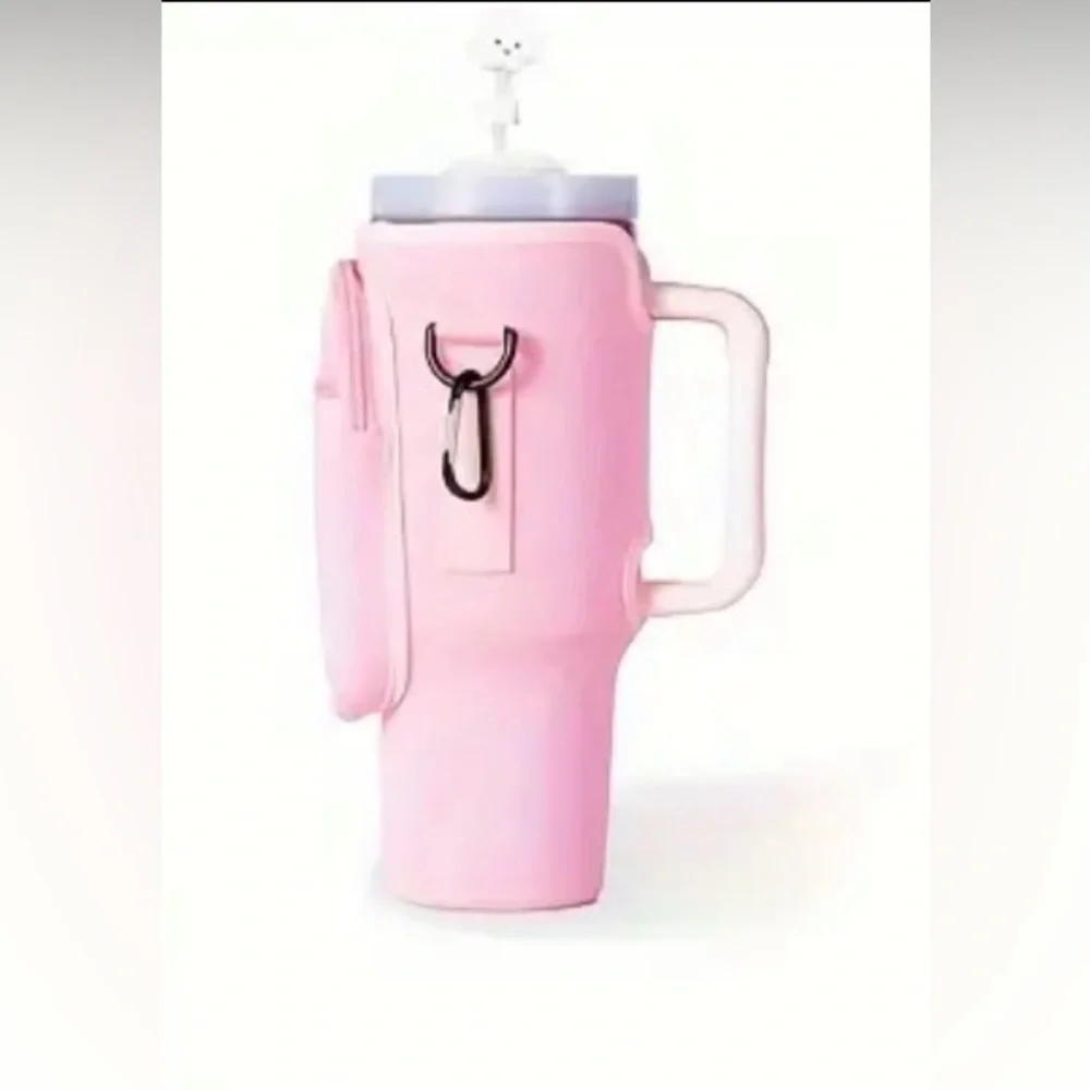 Insulated Water Cup Holder for 40oz Tumbler in Pink - Picture 2 of 3